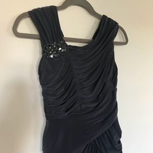 Women’s Adrianna Pappel Gray Evening Gown SZ 10P